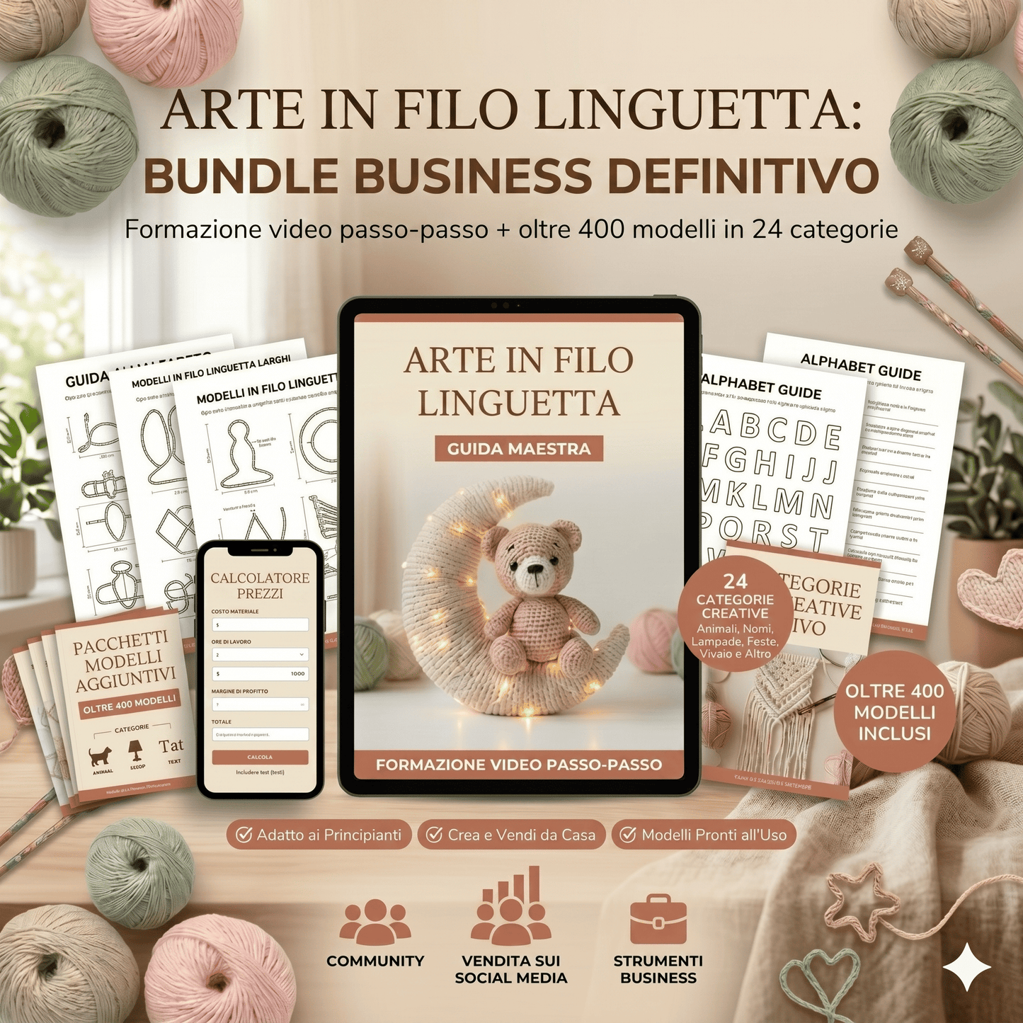 ARTE CON FILO METALLICO LAVORATO A MAGLIA – PACCHETTO BUSINESS DEFINITIVO